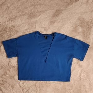 Forever 21 crop top, junior's small, color blue